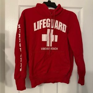 Lifeguard Virginia Beach Red Hoodie